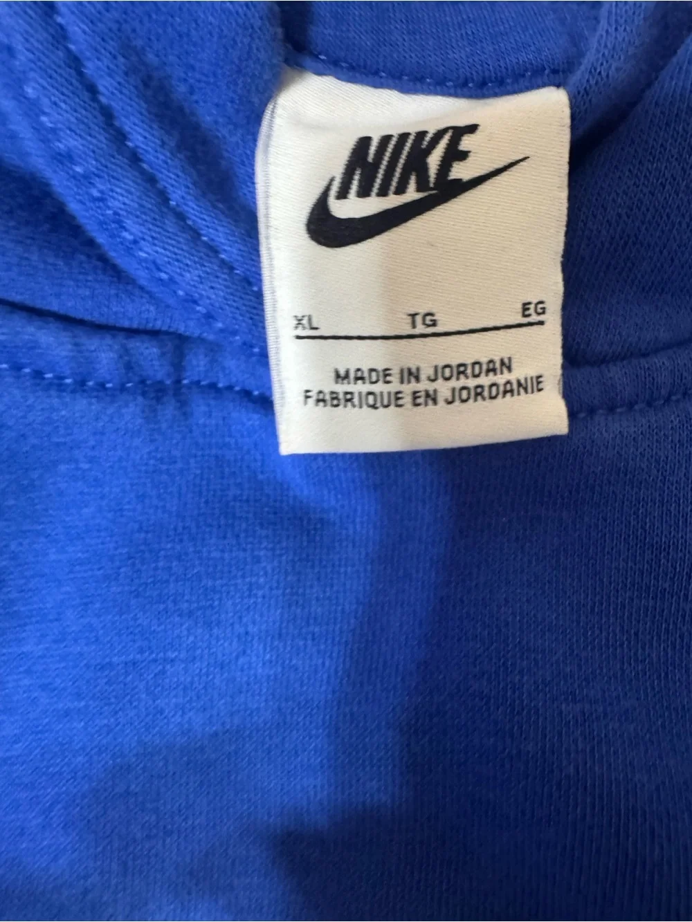 Nike Royal Blue Hoodie with White Logo Boys XL